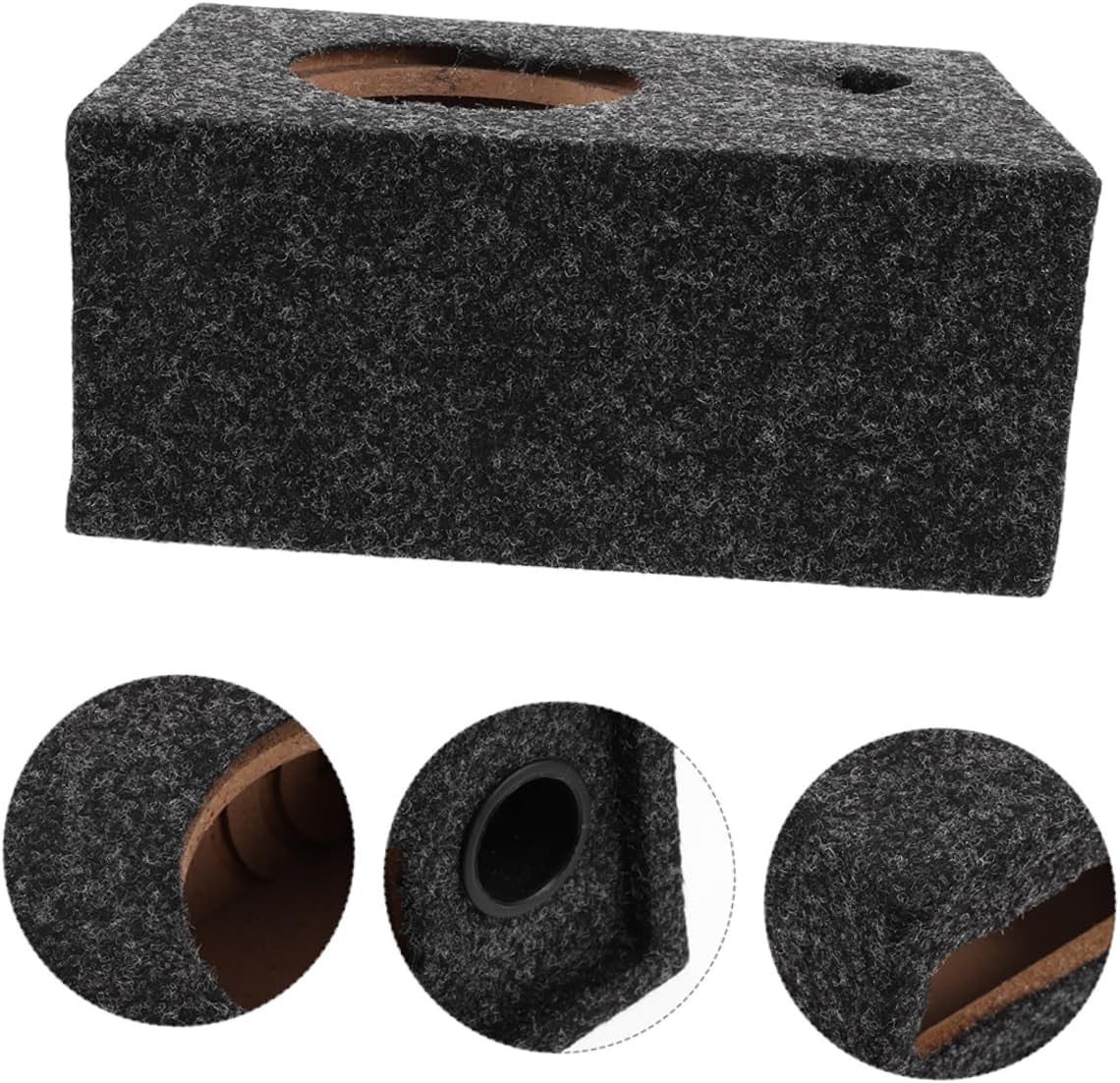 Milisten Diy Car Speaker Box Vehicle Audio Enclosure for Subwoofer Heavy Duty Wooden Design with Carpet Cover Optimized Bass Performance for Enhanced Sound Quality