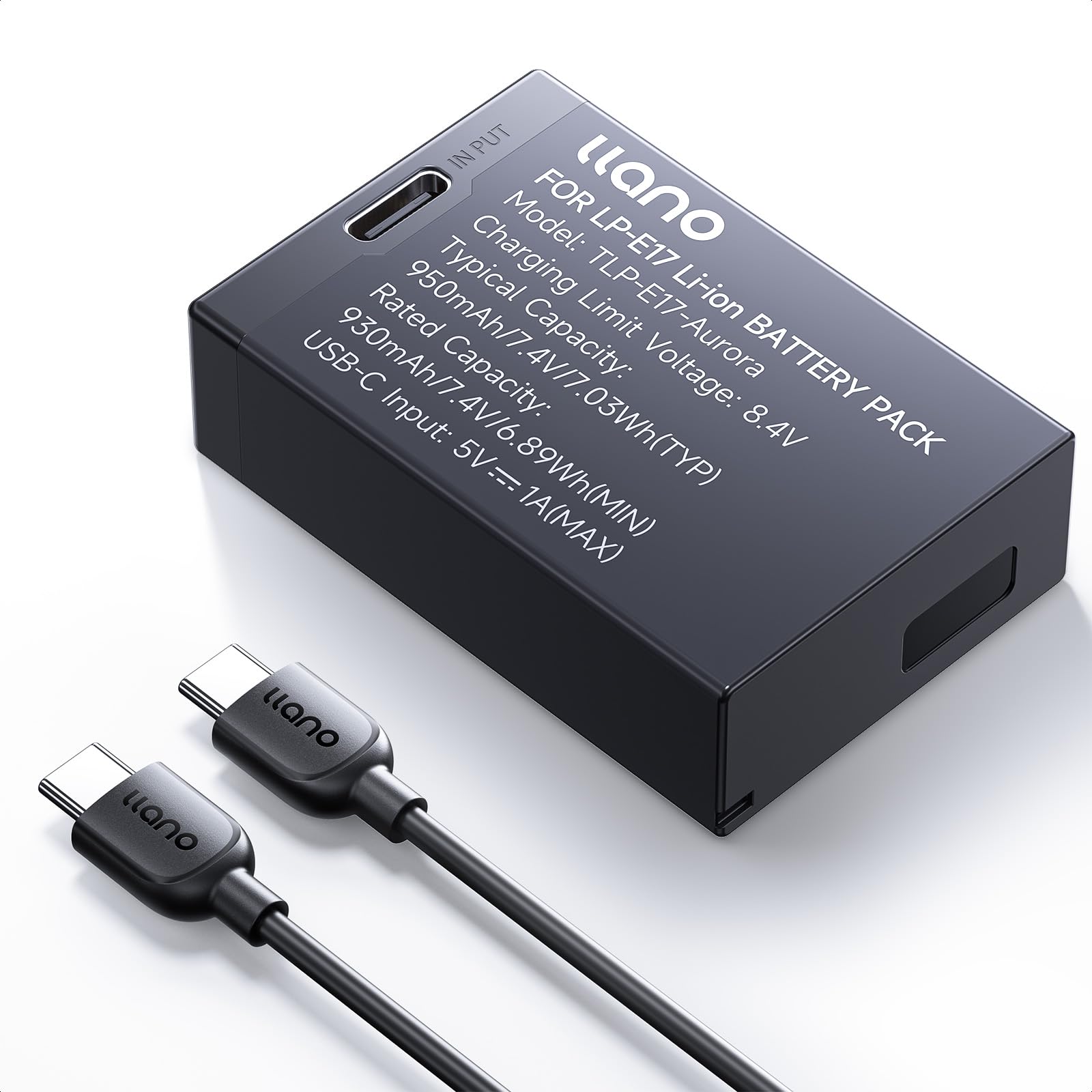 Amazon | llano LP-E17 交換用 USB-C直接充電式 カメラバッテリー