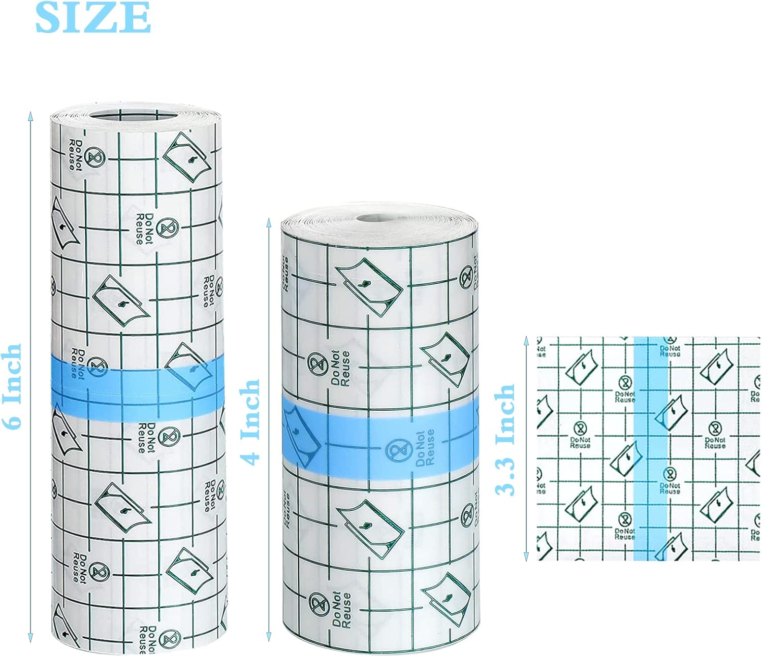 Waterproof Bandages Transparent Film Dressing, Second Skin Healing Protective, Clear Adhesive Bandages Shower Shield Dressing Tape for Tattoos Aftercare Swimming(6 Inch x 2 Yard) - Image 2