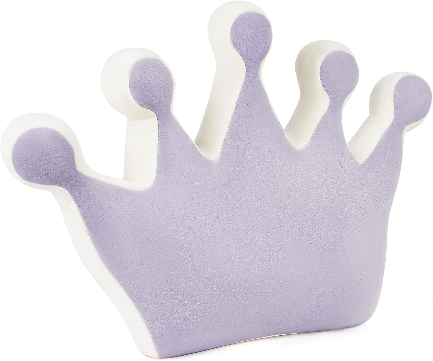 Crown Shaped Throw Pillows, Fluffy Decorative Pillows Soft for Girls Boys in Toddler Kids Room Decoration (Pink)