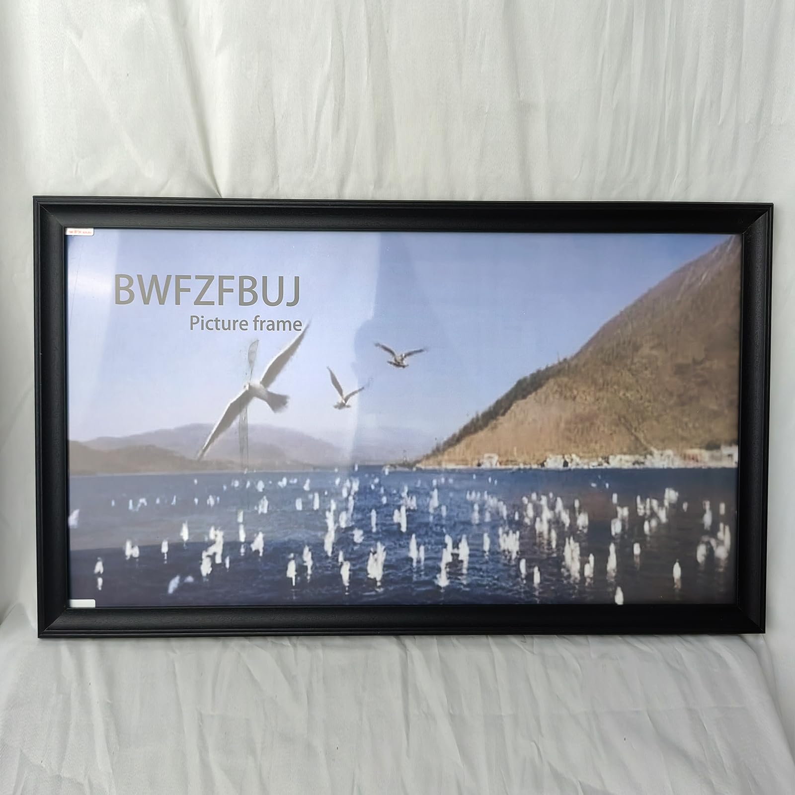 Panoramiczna ramka na zdjęcia 14 x 25 czarna ramka na zdjęcia z litego drewna, odpowiednia do ramki na zdjęcia 35 x 63 cm, ramka na zdjęcia 35 x 63 cm, ramka na plakat 35 x 63 cm (S23B1425)