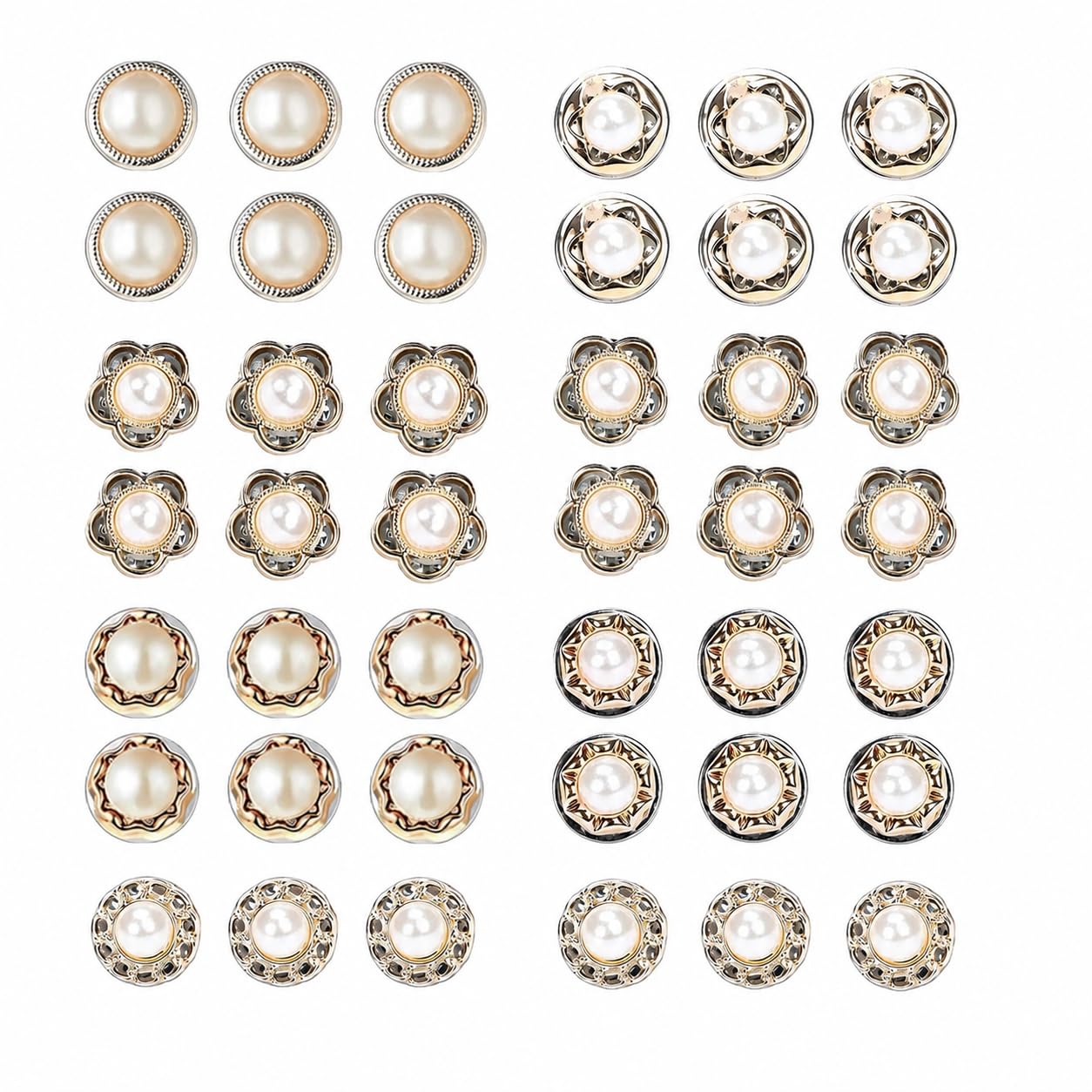 yizika Pearl Brooch Pins for Clothing, Decorative Sweater Shawl Clips, No-Sew Cardigan Collar Pins, Faux Pearl Dress Clips for Women, Shirts, Scarves, Hats & Accessories 30pcs-picture-2