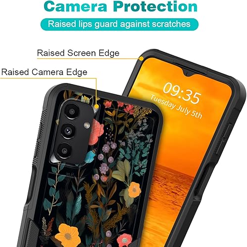 Miniatura 4 de Funda para Galaxy A13 5G, doble capa híbrida de servicio pesado resistente resistente a prueba de golpes de PC duro + funda protectora de silicona