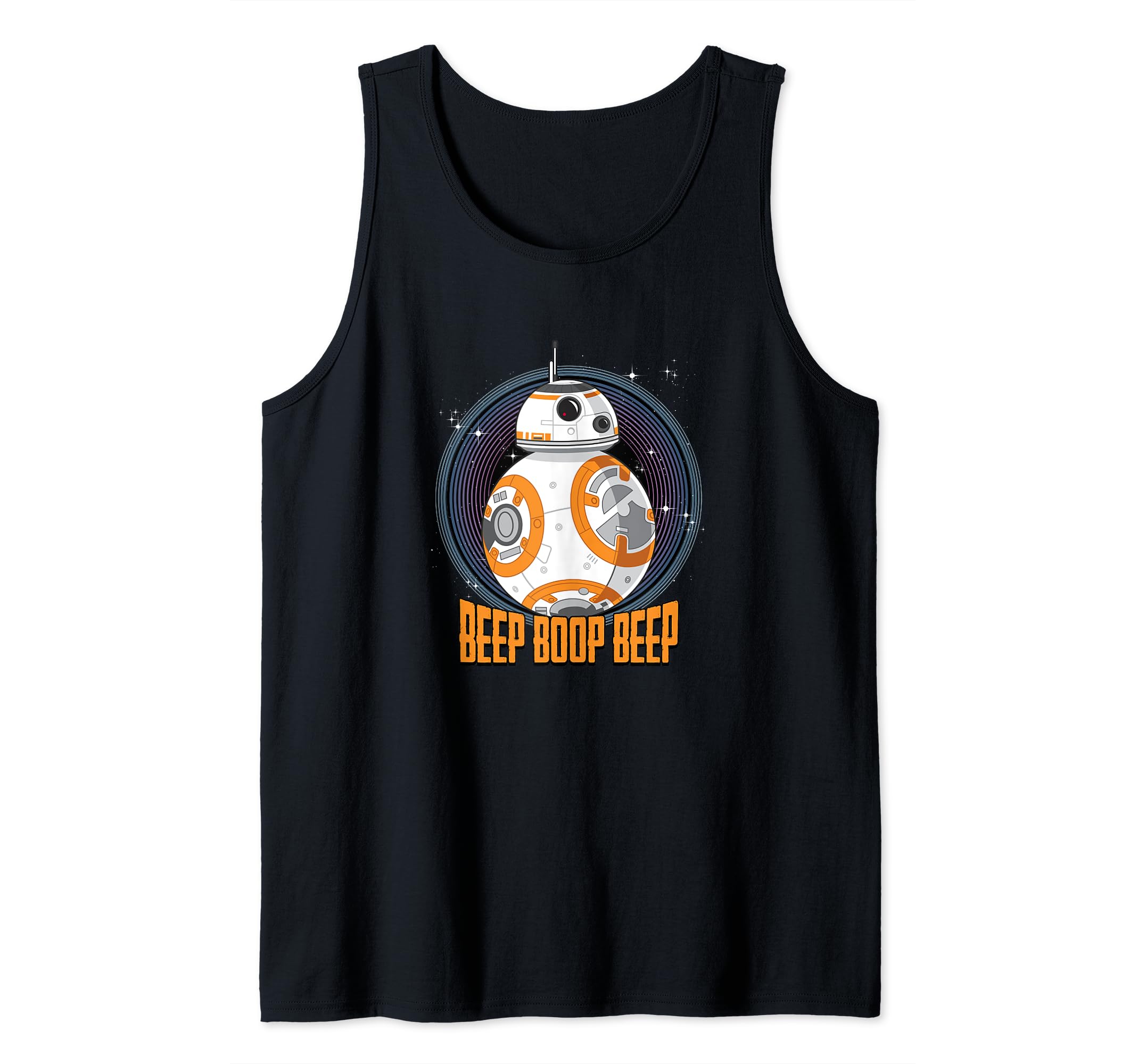 Star Wars BB-8 Beep Quote Circle Design Tank Top, Black
