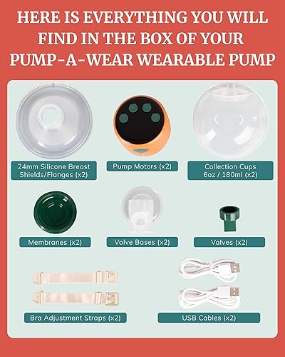 Miniatura 7 de Idaho Jones Extractor de leche portátil, Pump-A-Wear, doble, manos libres, inalámbrico, extractor de leche eléctrico en el sujetador, bridas de