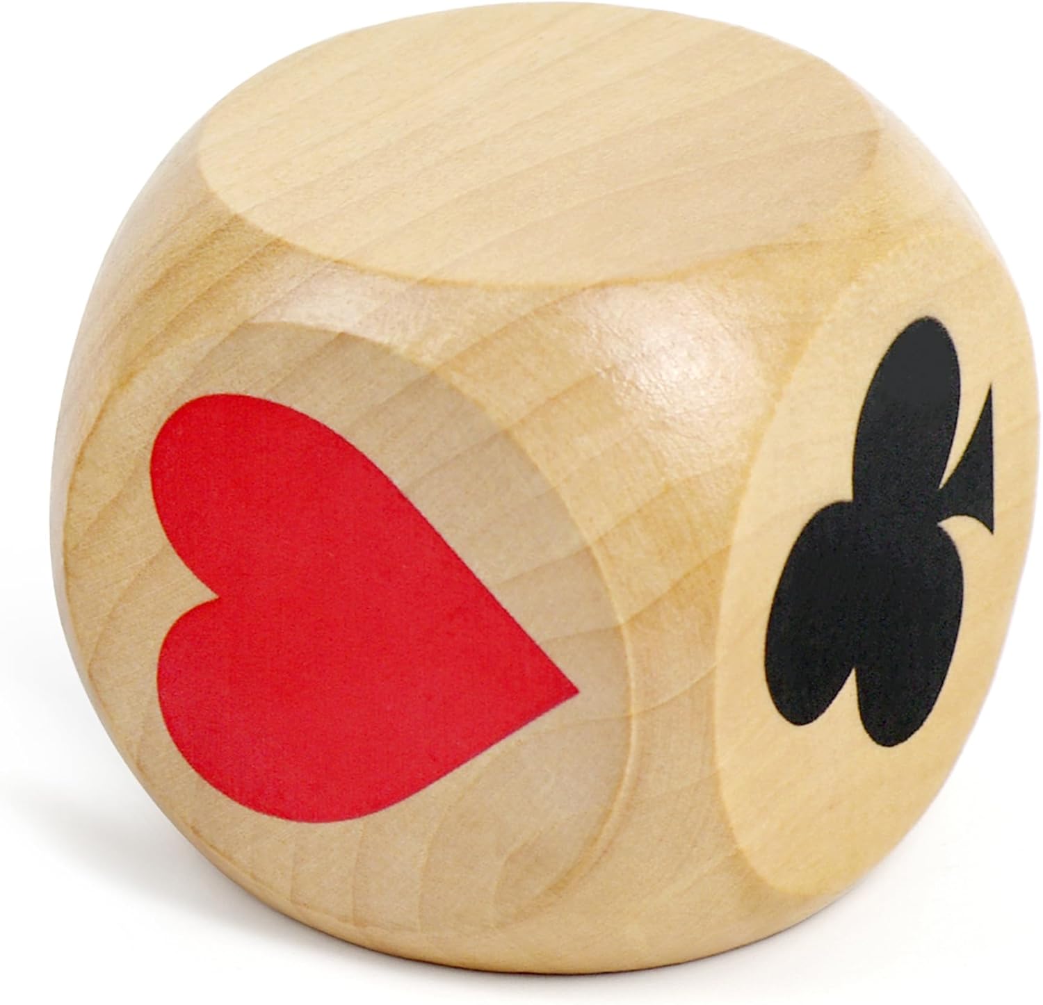 2IN Large Trump Marker Dice, Wooden Euchre Cube Trump Game Marker, Great Dice Cube for Euchre Pinochle Bridge Playing Cards