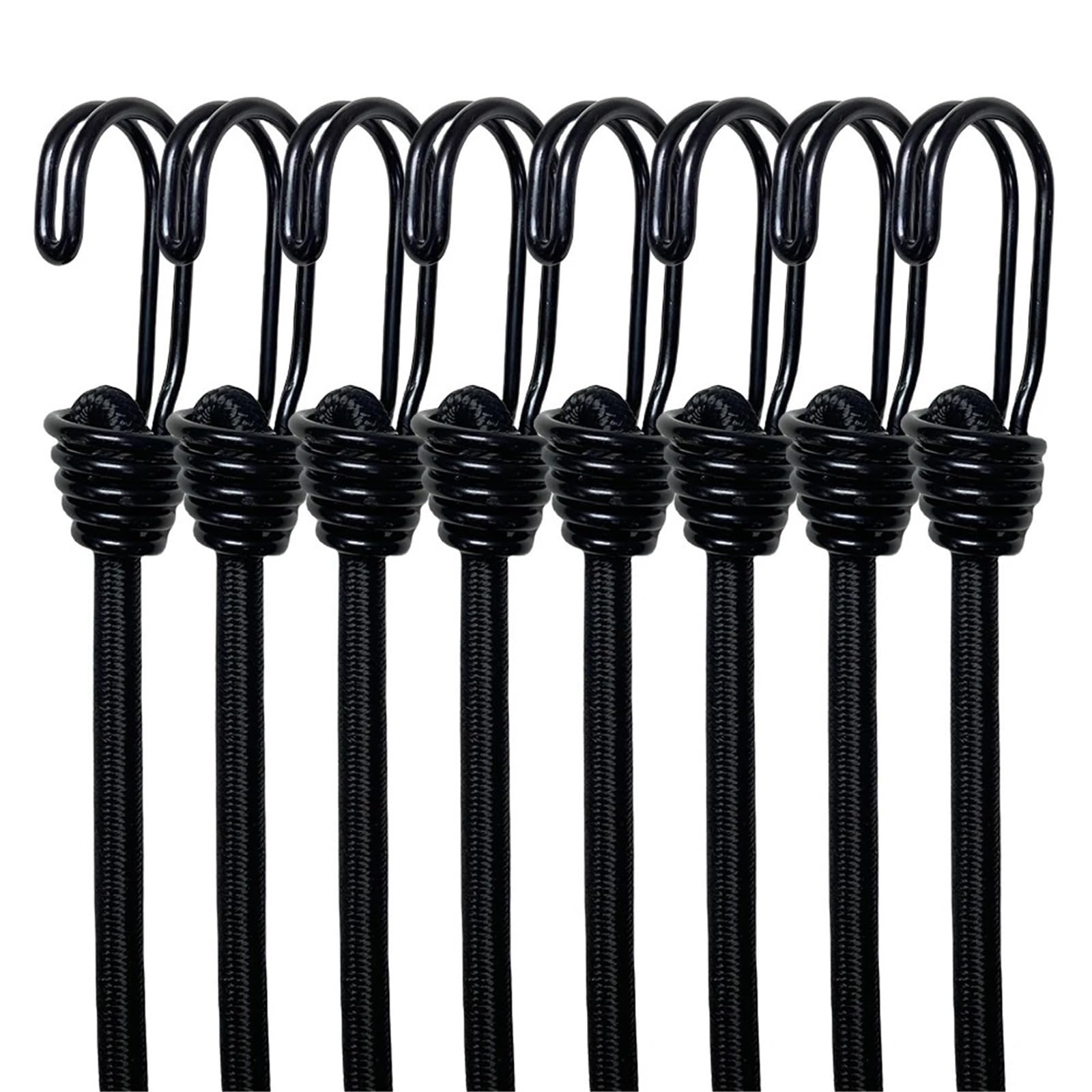 Pulpos Elasticos con Gancho Cordón elástico de látex | 2/6/8 Uds correas de equipaje de cuerda atada amarres for bicicletas Camping(8Pcs)