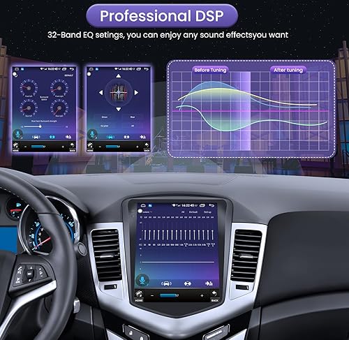 Miniatura 6 de Radio de coche para Chevy Cruze actualización 2009-2015 con inalámbrico Caplay Android Auto 5GWiFi Plug and Play Car Stereo 10.4 pulgadas OLED