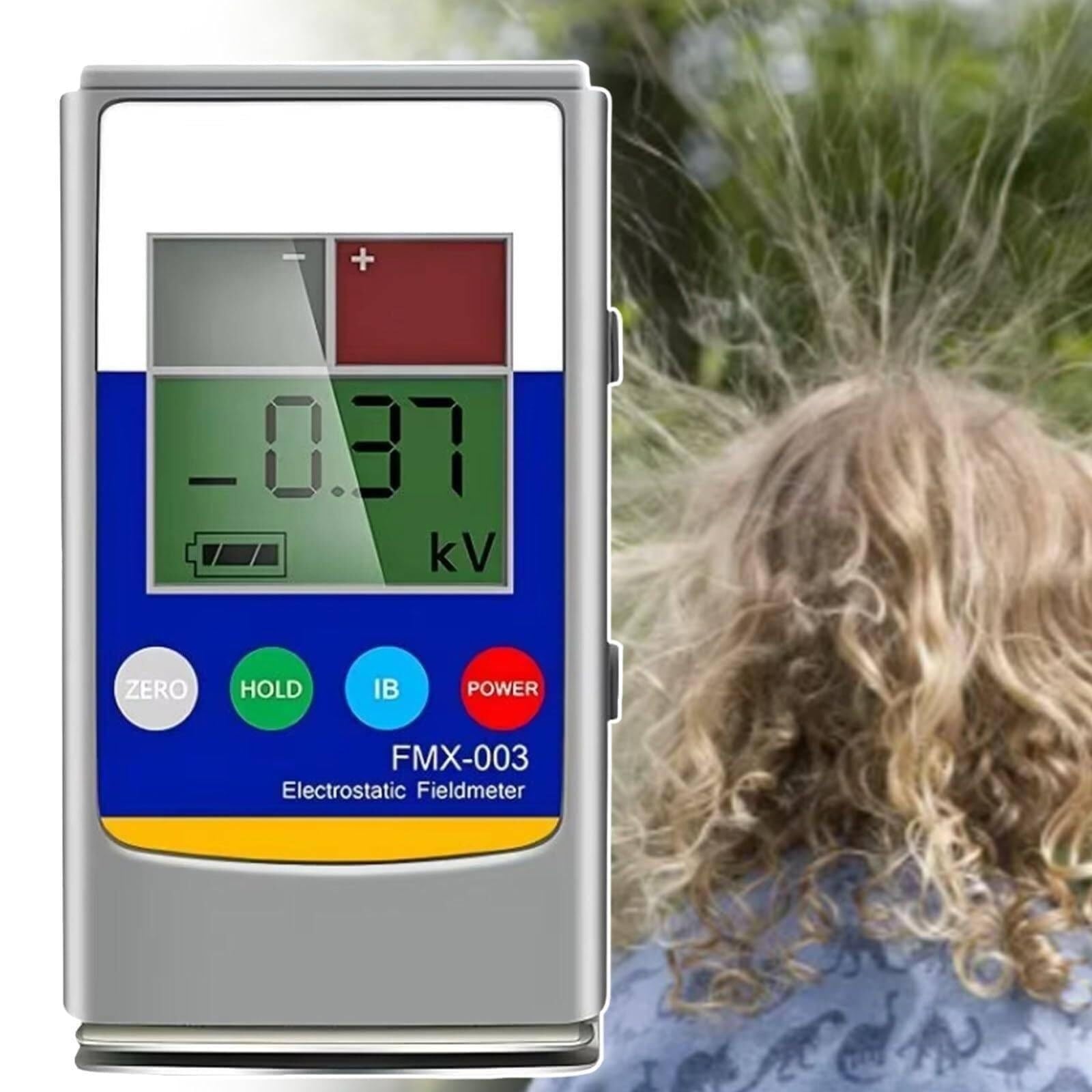 DJCDDM Portable Ion Balance Tester Handheld Digital Electrostatic Field Meter Tester, for Fiber Yarn Fabric Carpet Board Paper Rubber