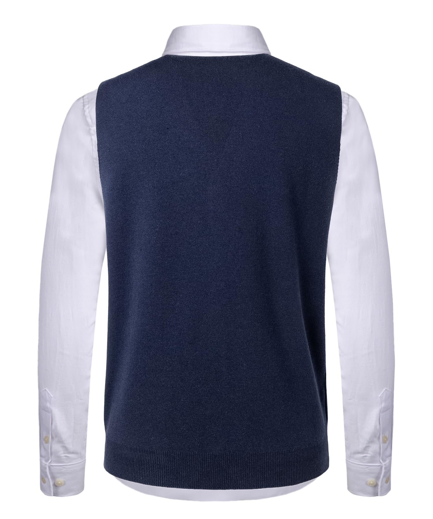 Gilet tricoté pour Homme à Motif Argyle Encolure en V Classique Gilet tricoté sans Manches