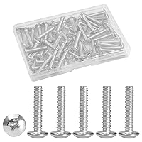 Vista 43 de MroMax Tornillos de máquina M2.0.197 x 0.157 in Tornillos Phillips Cross Truss Head Tornillo 304 Pernos de sujeción de acero inoxidable 15pcs