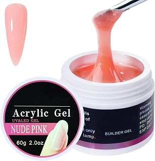 Yimart Poly Nail Gel,Gel Polish,3 Colors Poly Nail Extension Clear White Nude Pink Builder Manicure Enhancement Starter Need Cure UV Led Nail Lamp Collection All in One Nail Art (Pink, 2oz)