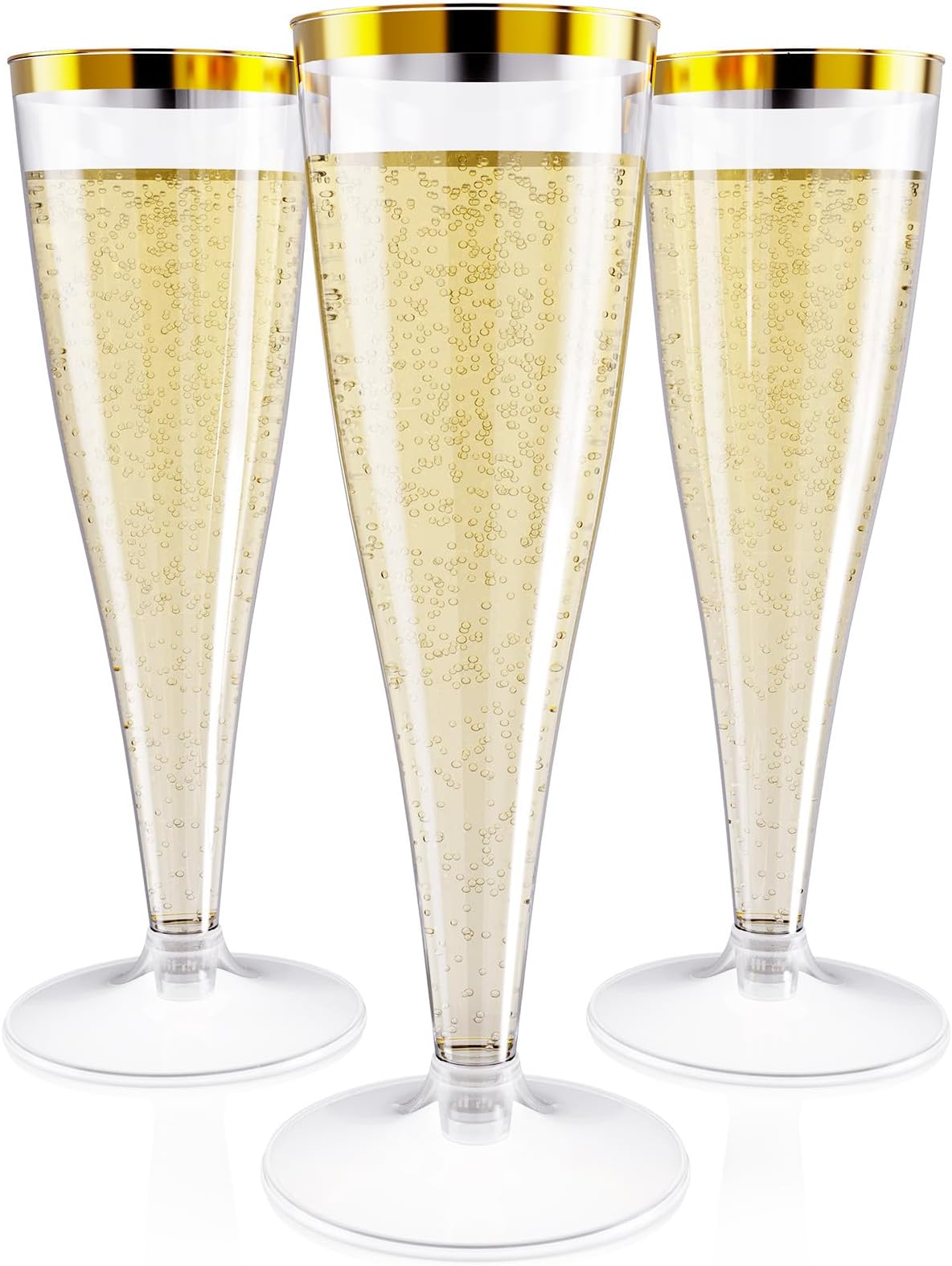 Oojami 30pc Clear Plastic With Rose Gold Glitter