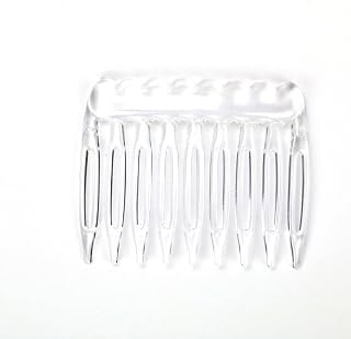 Pomeat Pack of 30 Clear Plain Plastic Smooth Hair Clips Combs Wire Twist Bridal Wedding Veil Combs,9 Teeth Designed