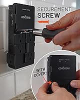 Vista 5 de ECHOGEAR Toma de pared con protección contra sobretensiones - Alimenta y protege 8 dispositivos con 6 enchufes AC giratorios y 2 puertos USB