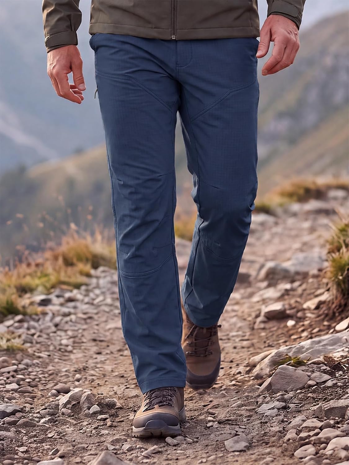 Runcati Mens Tactical Pants Lightweight Cargo Work Hiking Outdoor Pants