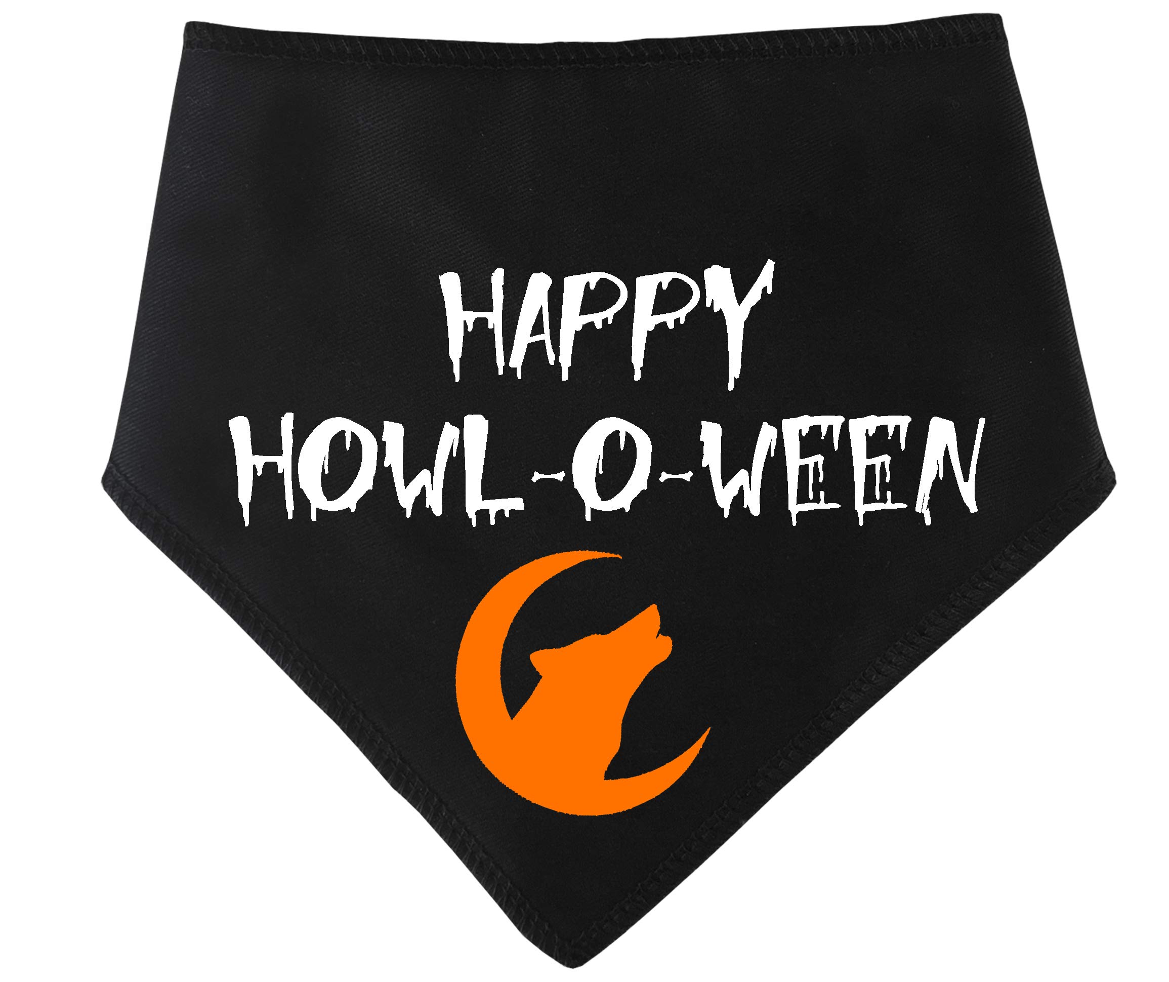 Spoilt Rotten Pets S3 Black Howl-O-Ween Werewolf Dog Bandana - Halloween Dog Fancy Dress Costume (S3 Medium Dogs, Labs, Staffies & Springers)