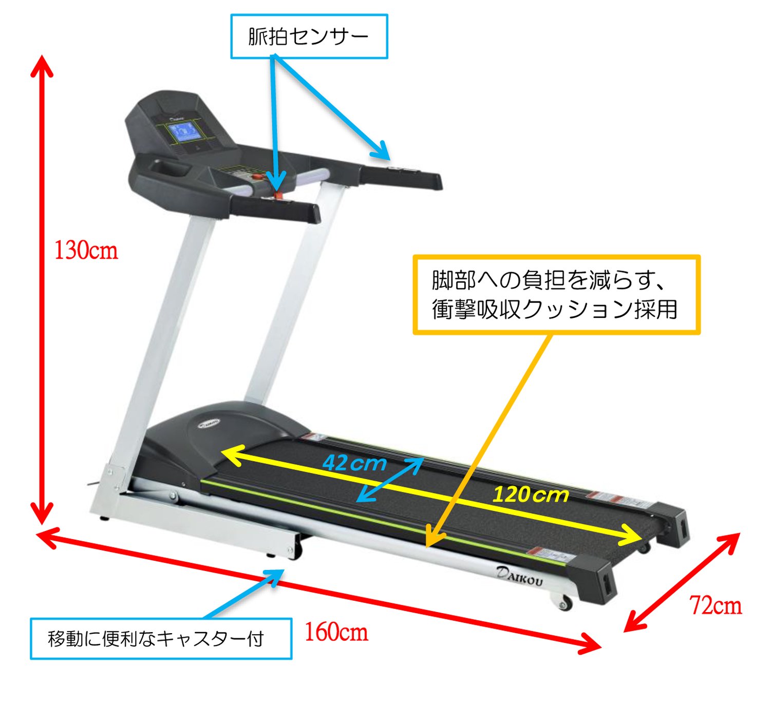 Amazon | ダイコー(DAIKO) ルームランナー(電動傾斜付) DK-3701CAS  
