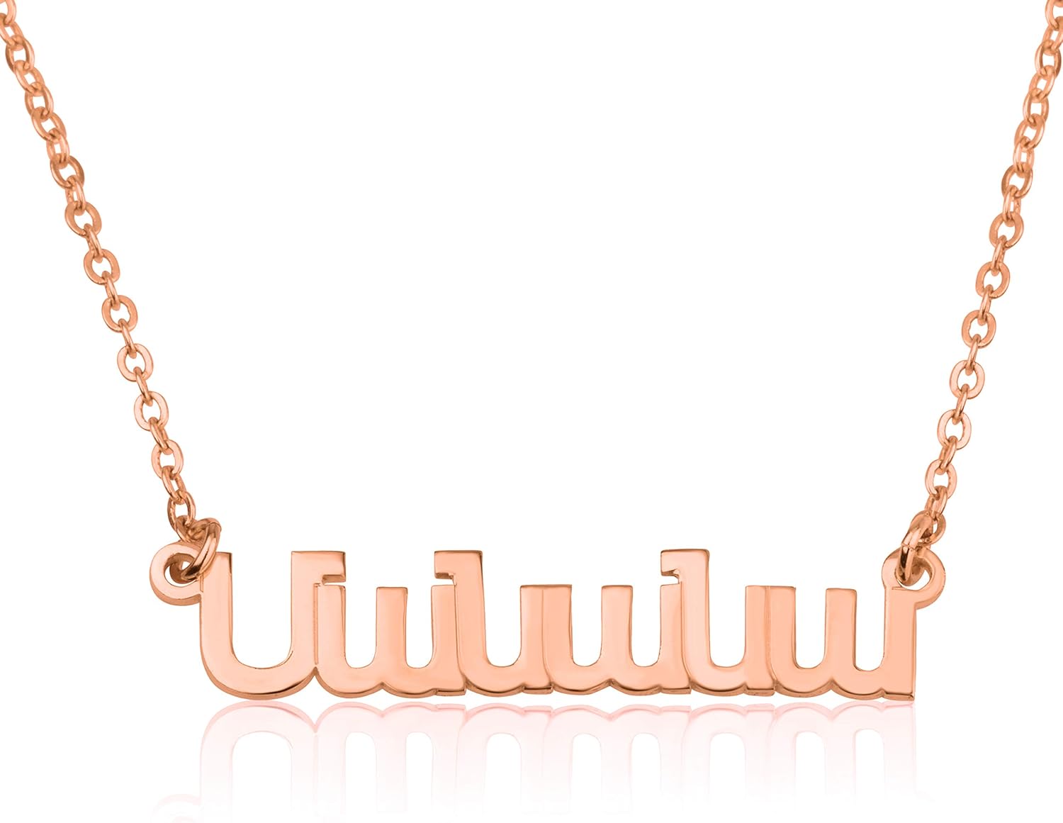 Personalized Armenian Font Name Necklace Custom Alphabet Pendant Letter Jewelry Gift For Her