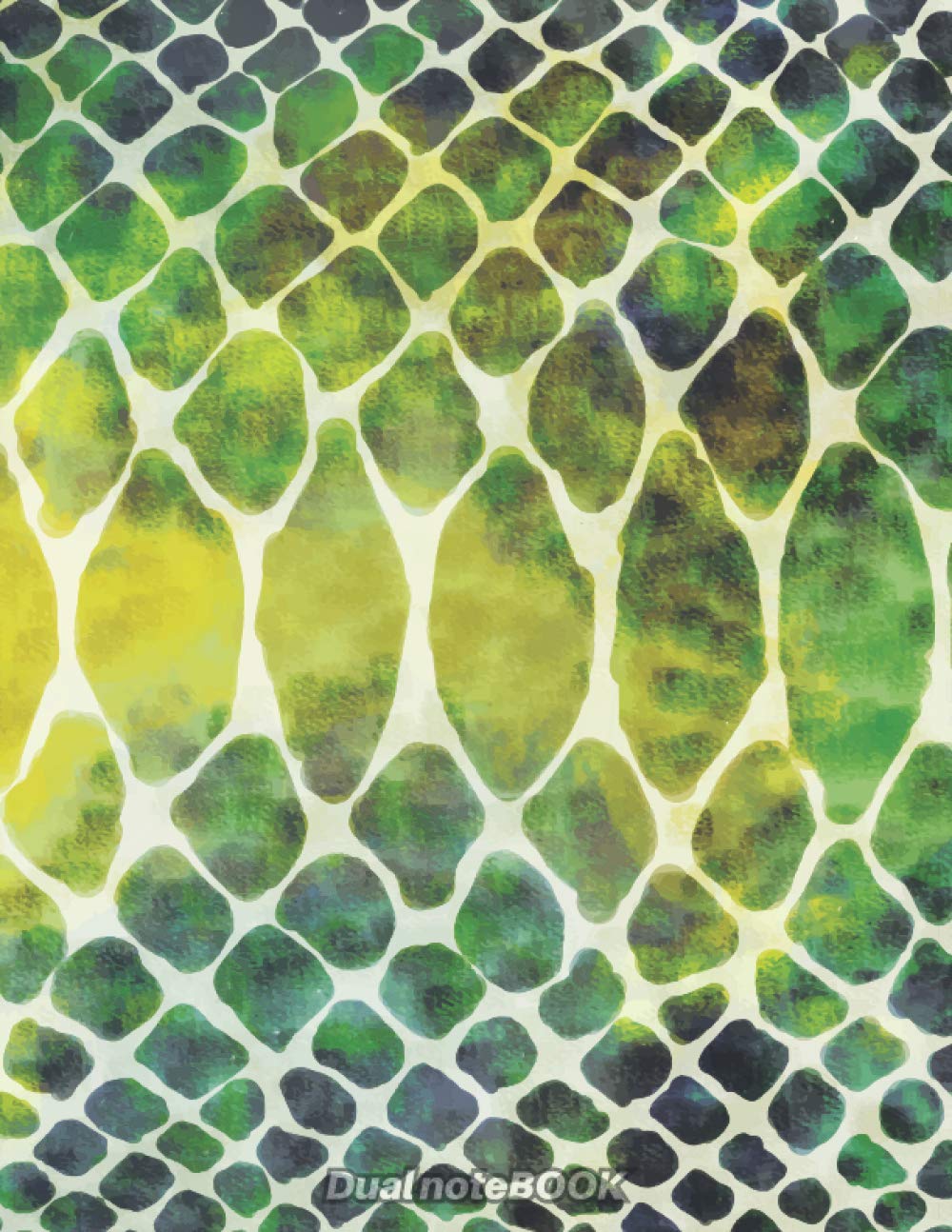 Dual noteBOOK: blank and lined journal with alternating pages | sketchbook for jotting down notes, drawing, sketching, and creative writing | 8.5'' x ... cover | Snake skin design (Dual Notebooks)