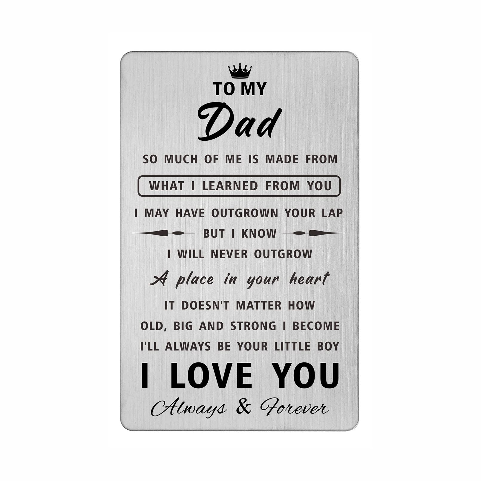 DEGASKEN Dad Christmas Card from Son