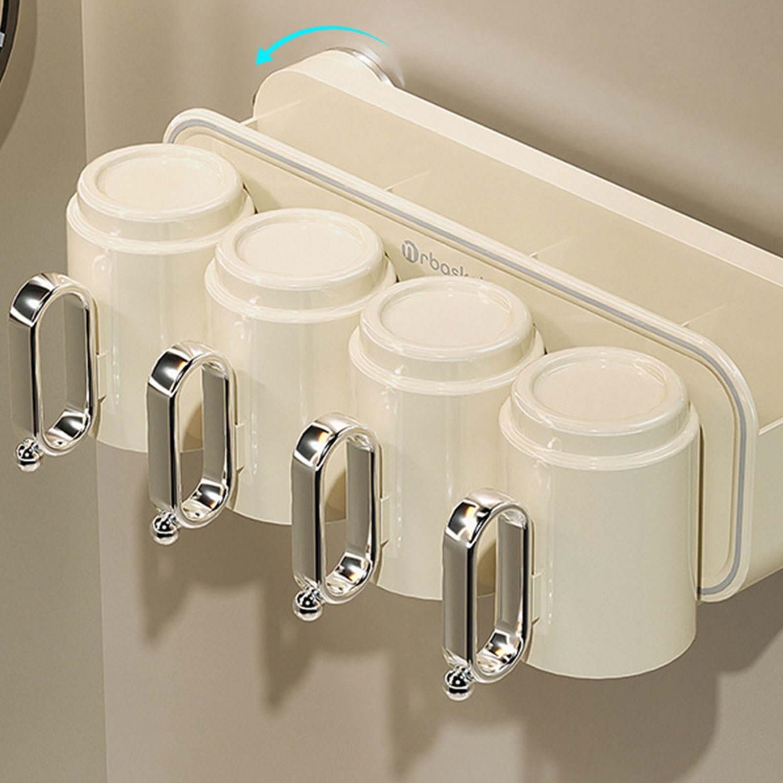 Portaspazzolino rimovibile con forti ventose, non forare gli organizzatori da bagno necessari per ambienti umidi, senza organizzatori per bagni