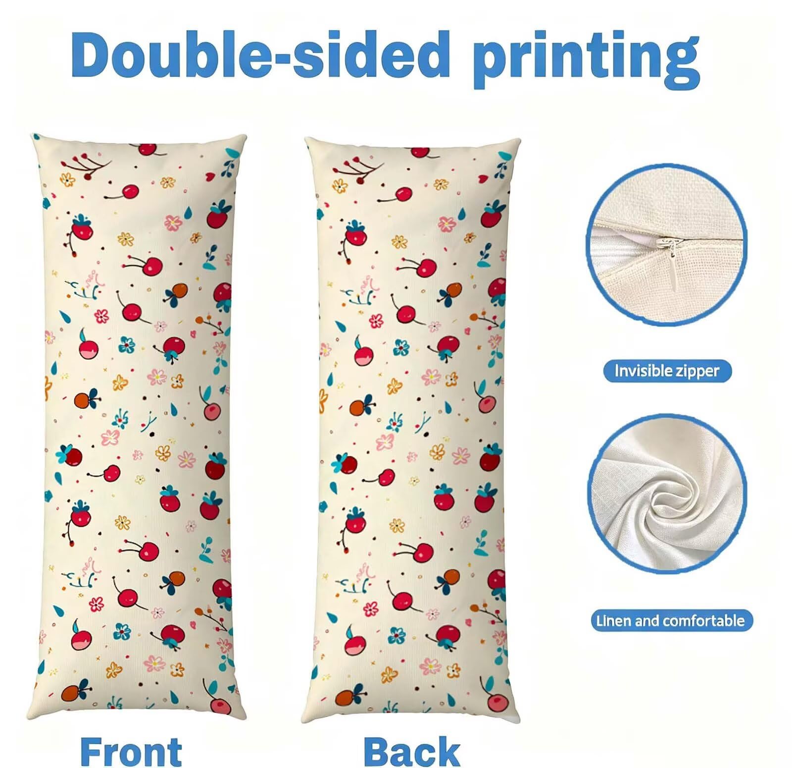 Fodera Cuscino 50 x 150 cm, Nordico-14 Lino Copricuscini Letto,