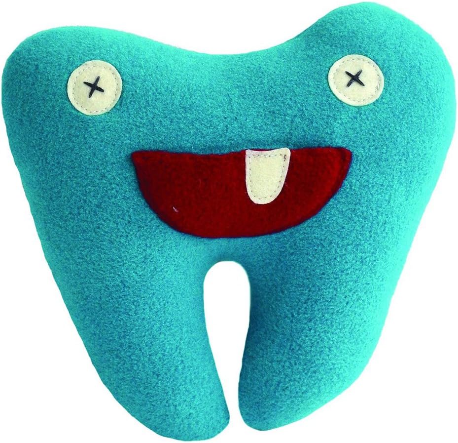 Cate and Levi 8" Handmade Blue Softy Tooth Pillow Pal (100% USA Polar Fleece)