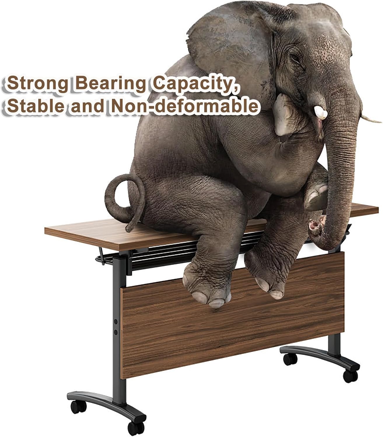 折りたたみテーブル、折りたたみ式会議室テーブル、フリップトップモバイルトレーニングローリングミーティングテーブル、キャスターホイール