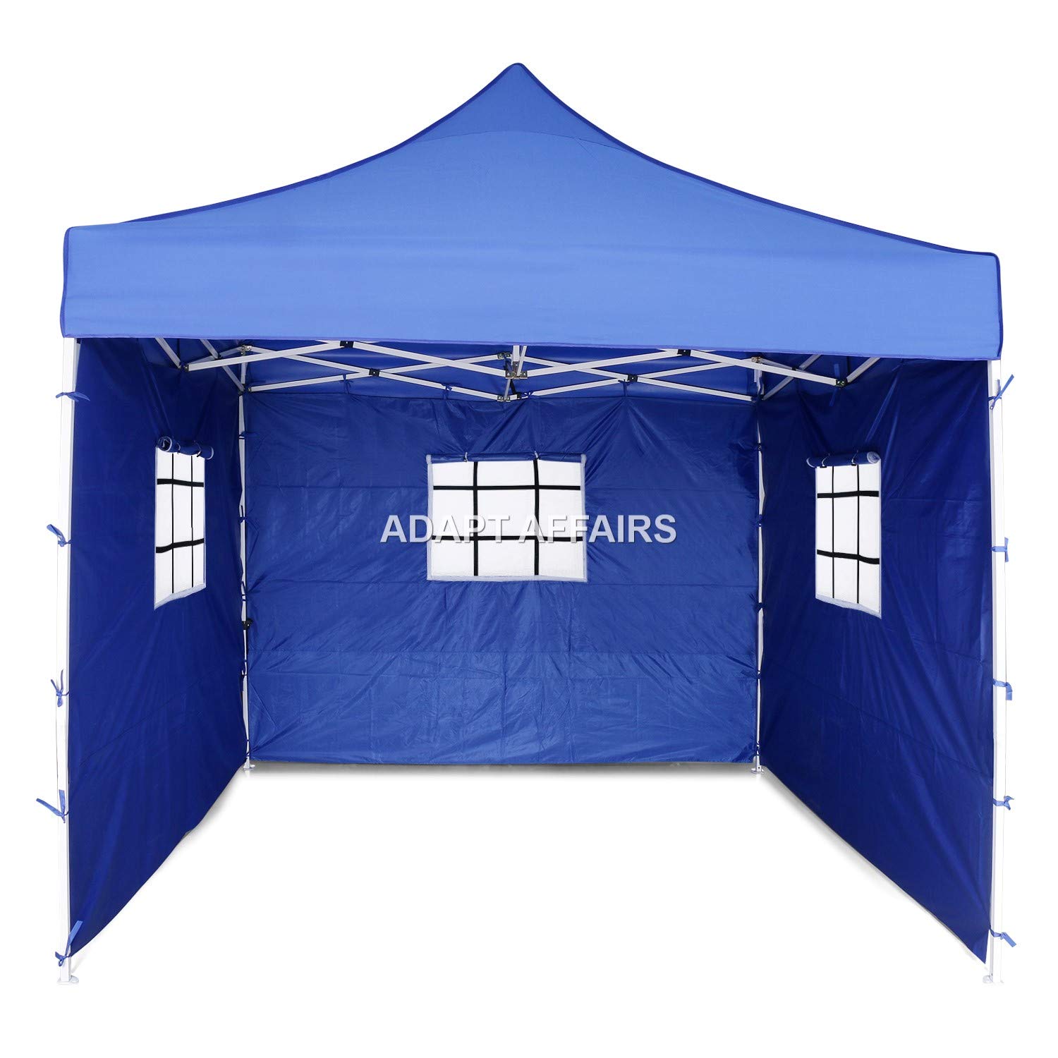 INVEZO Gazebo Tent for Outdoor 10 x 10 feet Canopy Tent with 3 Side moqsuitto Netted Window Covers (Blue, SEMI Premium (24 KGS))-image-1
