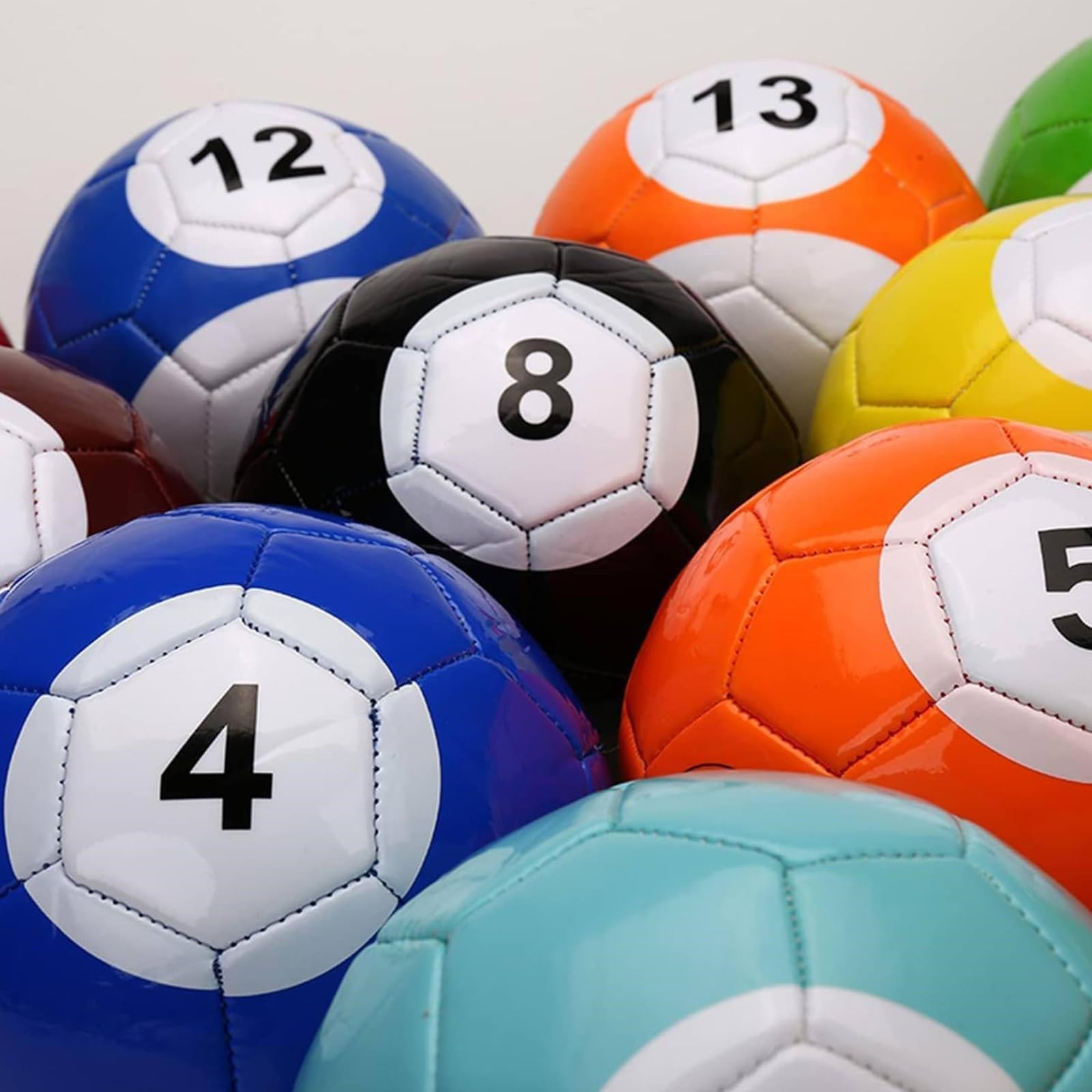 Set di 16 palline da biliardo, in pelle PU, gonfiabili, per giochi giganti da giardino, feste all'aperto, prato e pub