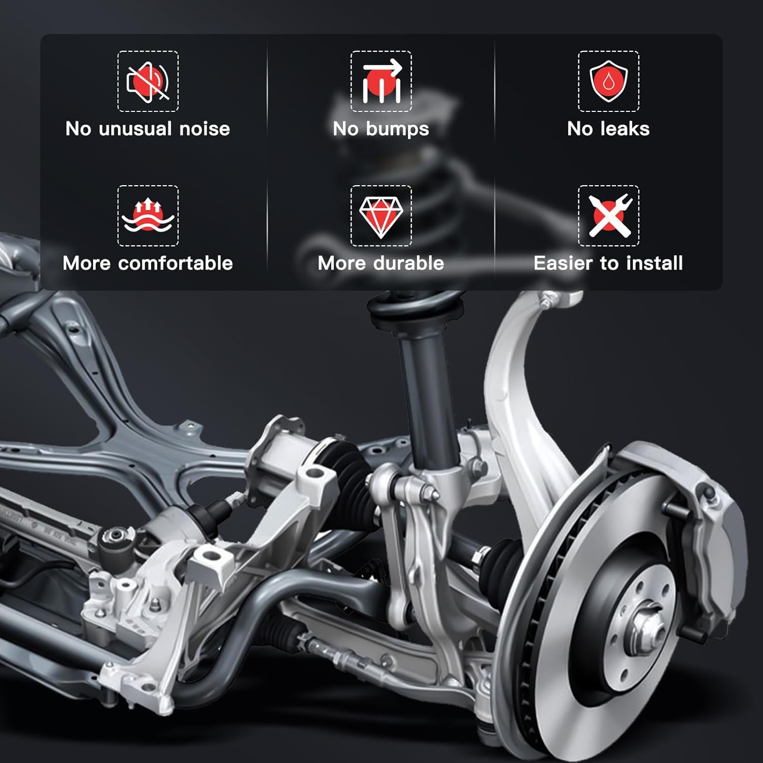 2x Front Strut Assembly 2x Rear Strut Spring Assembly & Stabilizer Bar Link Kit Fit for Buick for LaCrosse 2005-2009 for Chevy for Impala 2000-2011 for Chevy for Monte Carlo 2000-2007