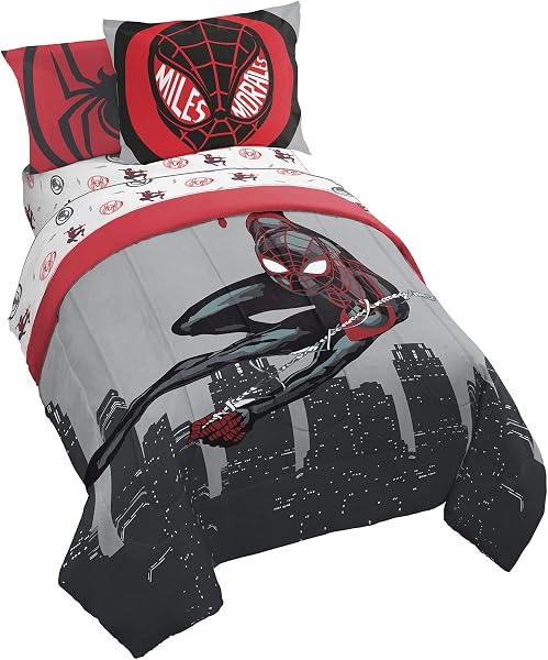 Jay Franco Miles Morales 5 Piece Twin Bed Set with Comforter