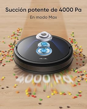 G50 Robot Aspirador con Potente Succión de 4.000 Pa, Navegación Dinámica, Cepillo Desenredante Pro, Cepillo de Rodillos, Ideal para Pelos de Mascotas, Pisos Duros, Alfombras1