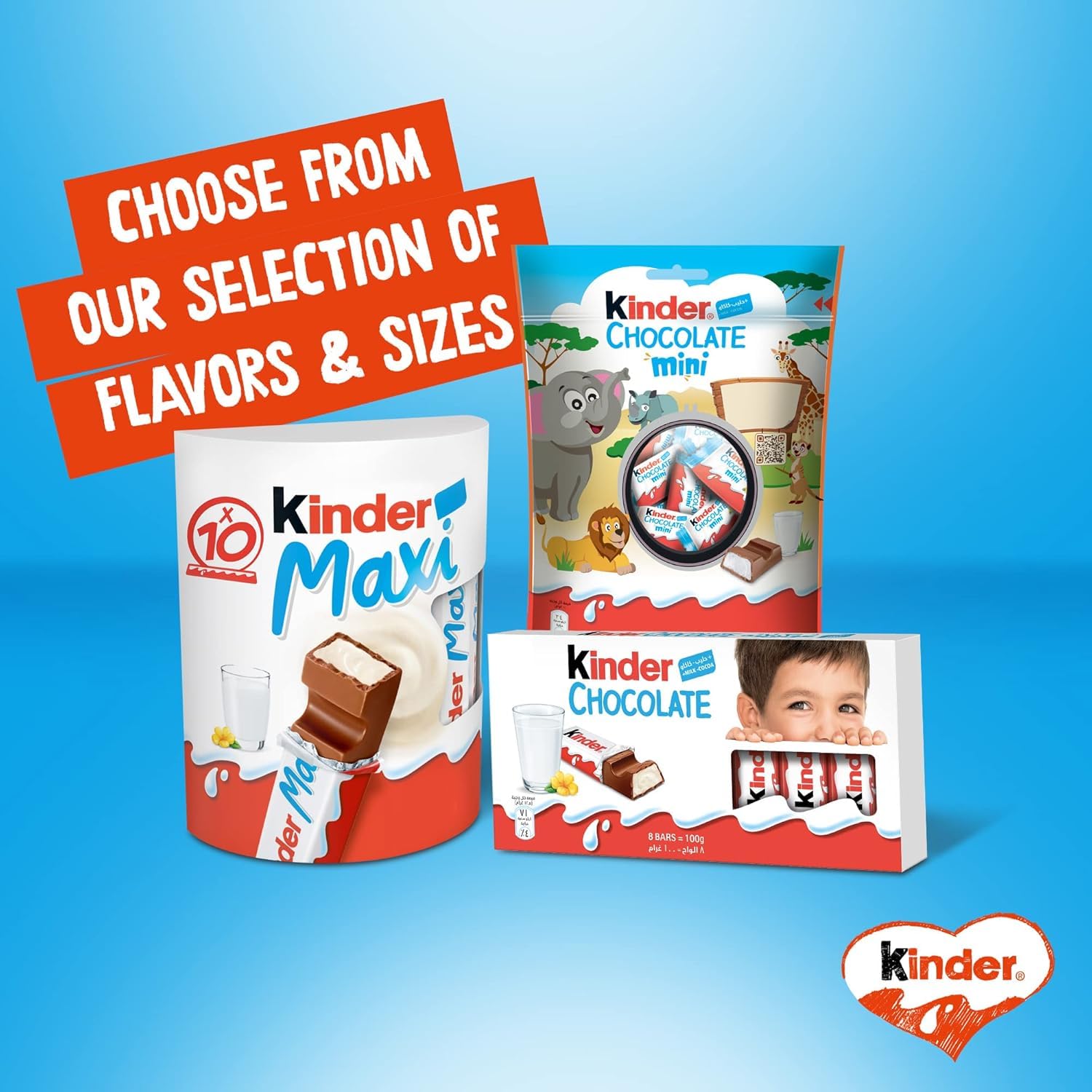 Kinder Maxi Riegel Barre de Chocolat au Lait 21 g (Paquet de 36) – Chocolat au Lait Crémeux avec Cœur Fondant – Snack Gourmand pour Enfants et Adultes