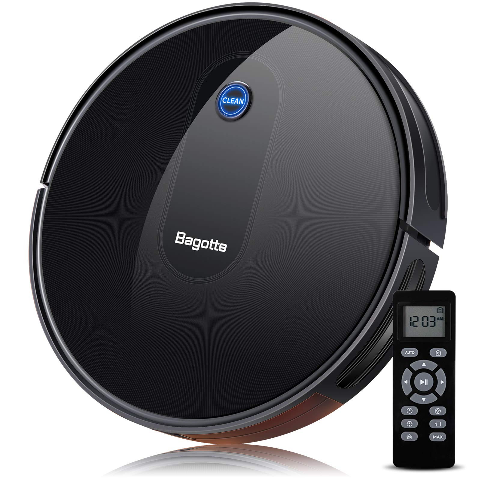 Robot Vacuum Cleaner, Bagotte BG600 Super-Thin, 1500Pa Strong Suction, Quiet, Self-Charging Robotic Vacuum Cleaner, Cleans...