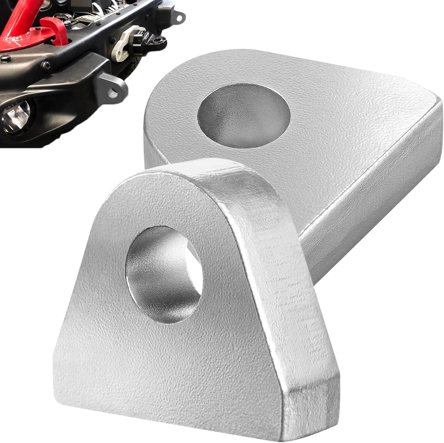 クレビス マウントに溶接 - 2 個のシャックル ブラケット、オフロード リカバリ アンカー |屋外の運搬作業中の油圧機器の使用中に