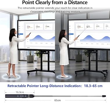 N21 Bluetooth Presentation Clicker with Telescopic Pointer for Powerpoint