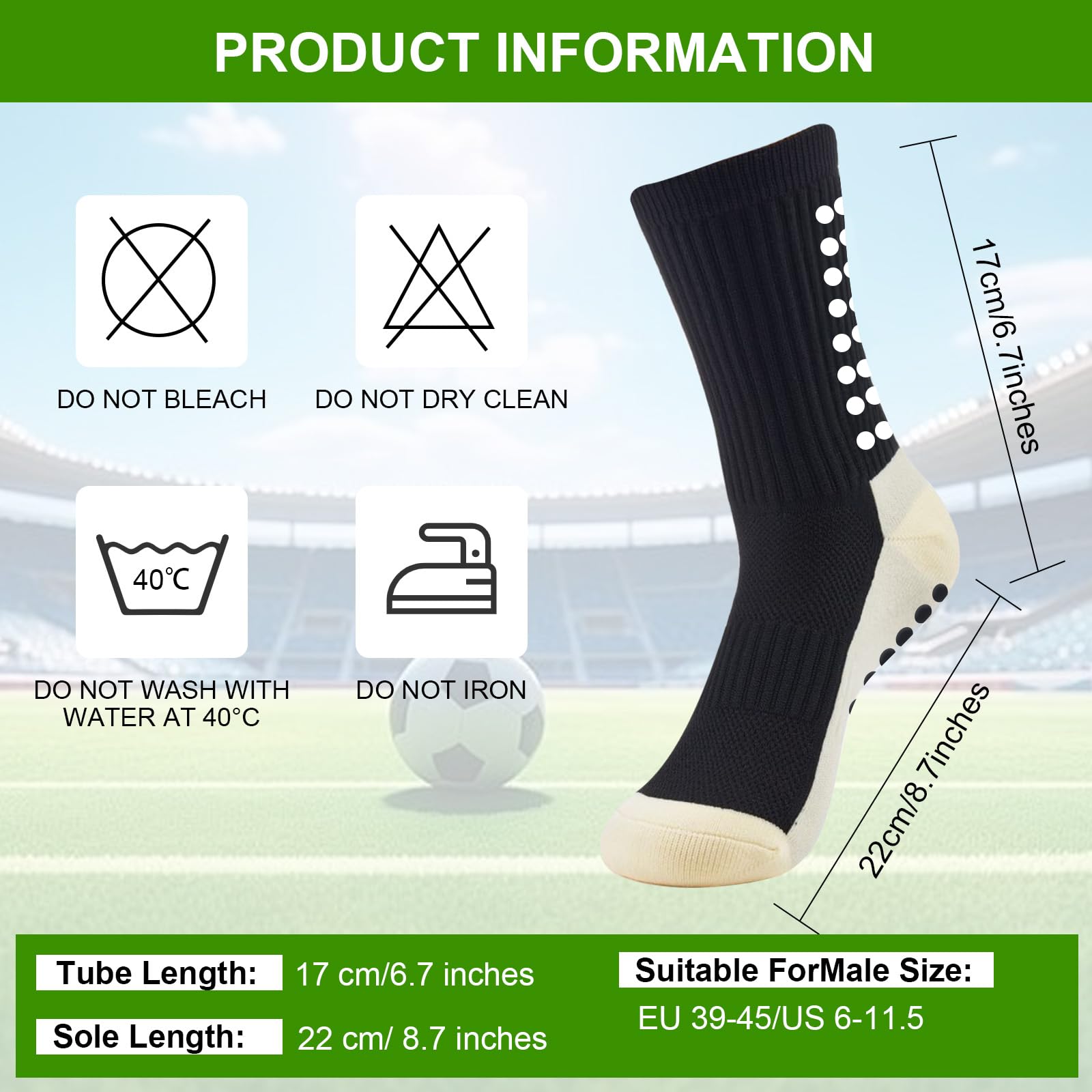 9 pares de calcetines de fútbol para hombre con almohadillas antideslizantes para fútbol, baloncesto, deportes, entrenamiento, calcetines deportivos acolchados para jóvenes