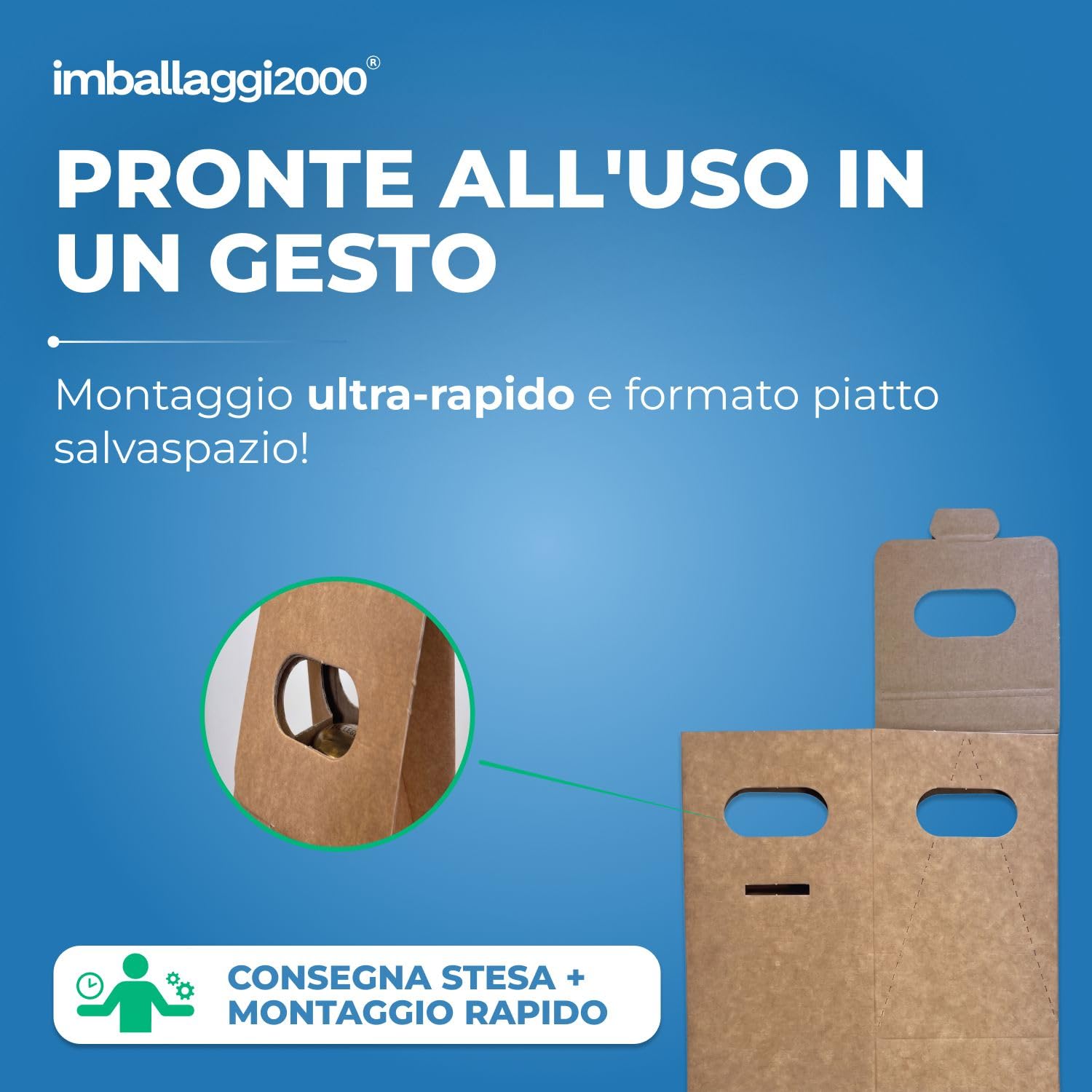 IMBALLAGGI 2000 -20 Cajas Botellas Negras - Cajas de cartón para botellas de vino prosecco champán - Paquete de 3 botellas - Ideal para Navidad y ocasiones especiales