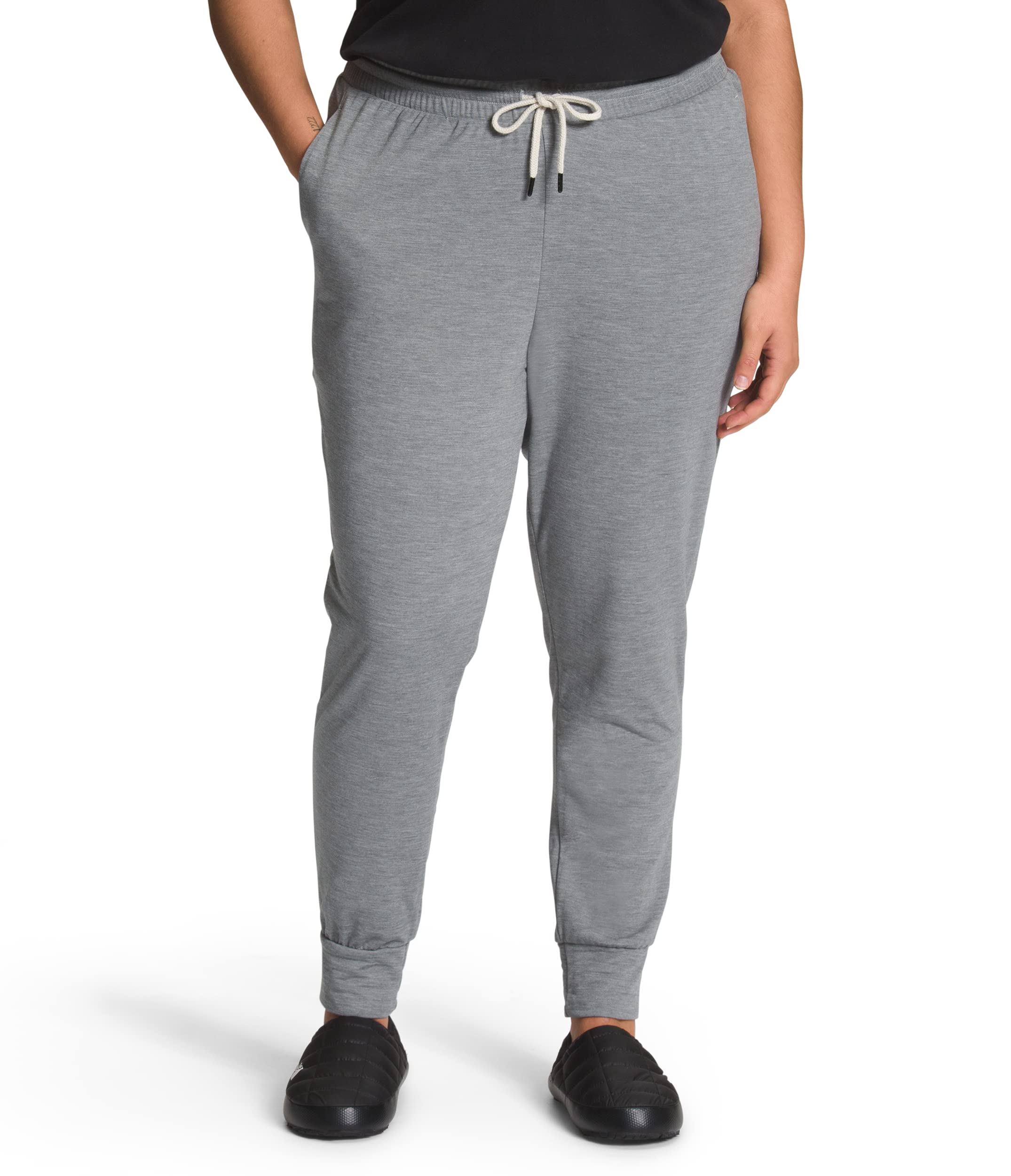 The North FaceWomen's Plus Westbrae Knit Jogger, Tnf Medium Grey Heather, M