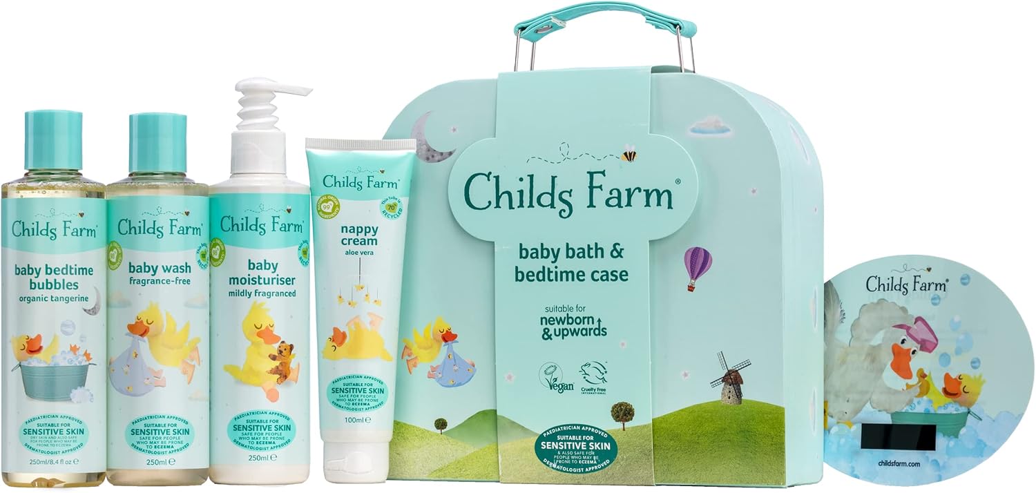 childs-farm-baby-bedtime-suitcase-gift-set-850ml-baby-wash-baby-bubble-bath-baby-moisturiser-nappy-cream-bath-thermometer-suitable-for-newborns-with-dry-sensitive-eczema-prone-skin