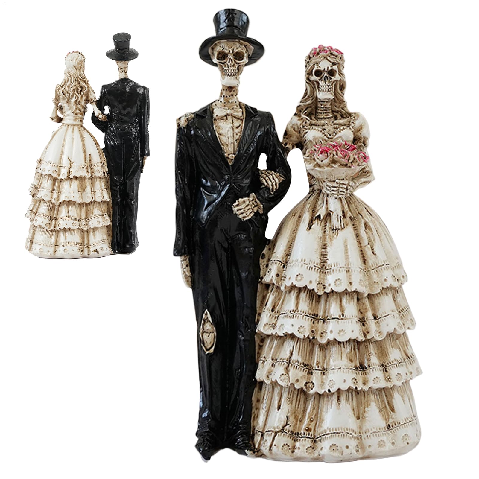 Couple squelette Halloween amour éternel objet décoratif de mariage