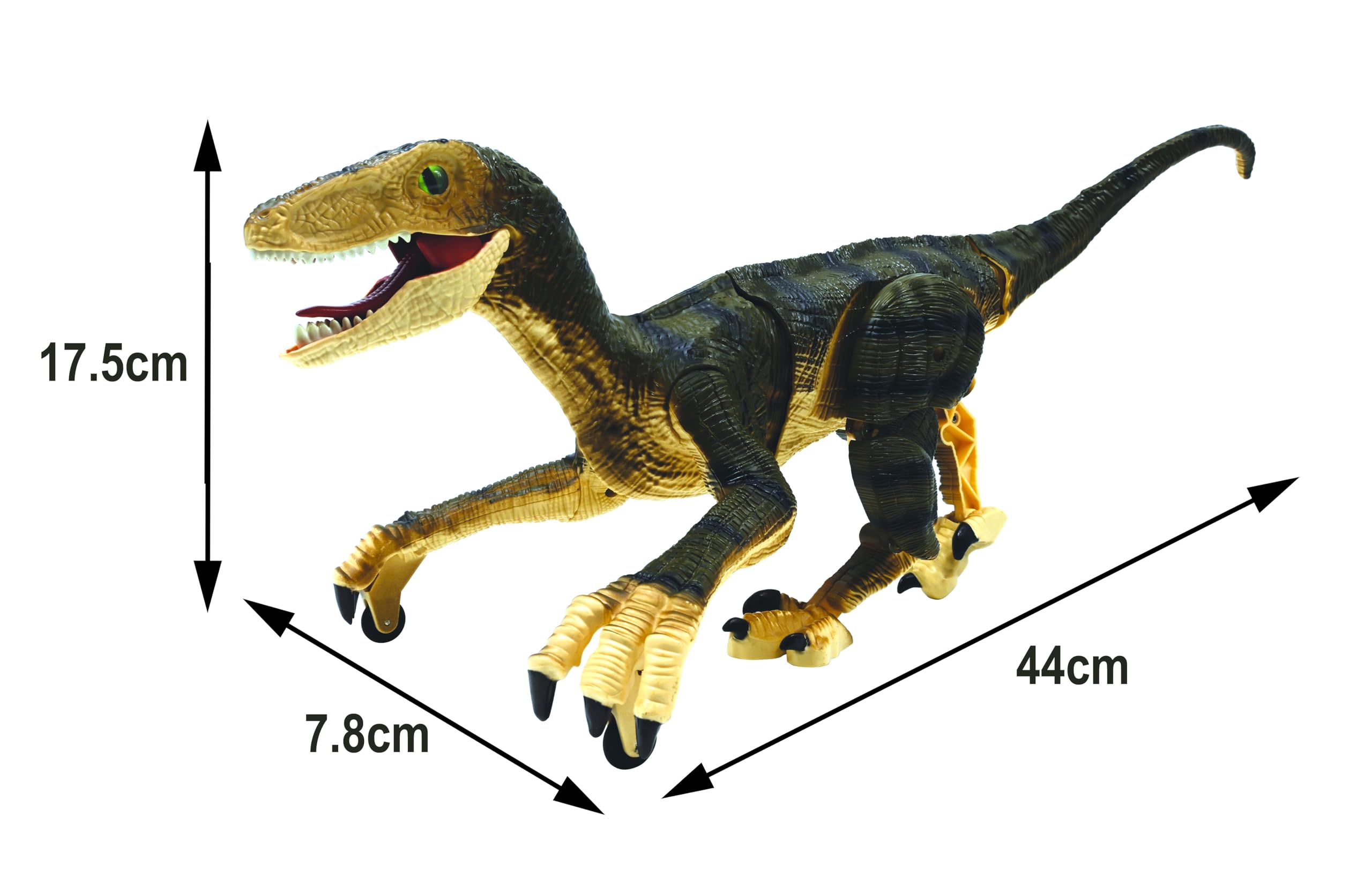 Lexibook, Controllo RC Raptor, Dinosauro Realistico telecomandato, Movimenti articolati, Ruggito, Effetto Luce, Ricaricabile, Telecomando fossile Incluso, DINO01LXB