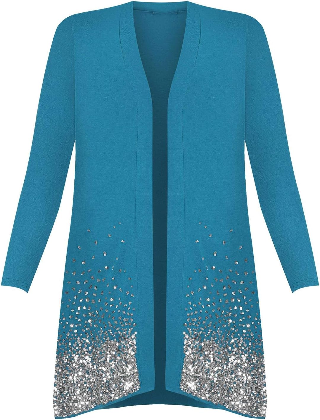 Womens Ladies Fancy Long Sleeve Open 