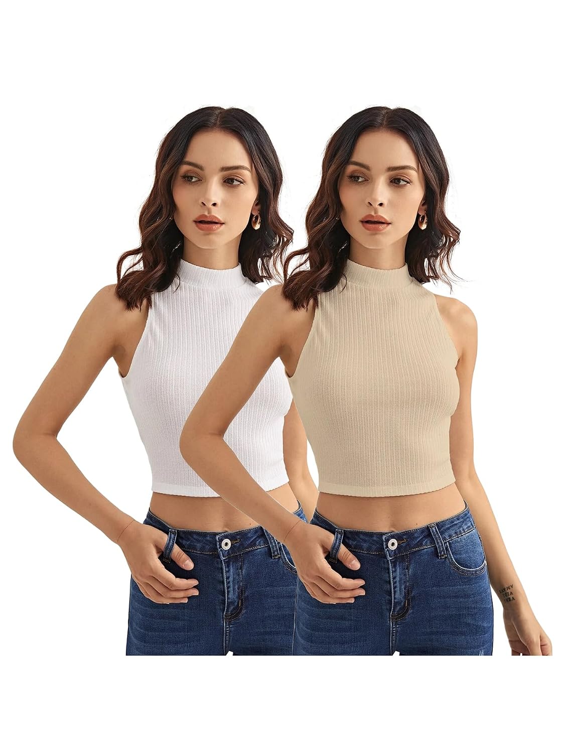 Shasmi Women's & Girls' Solid Ribbed Round Neck Collarless Sleeveless Slim Fit Simplicity Tank Tops (TOP 37) - Review, Price and Buying Guide