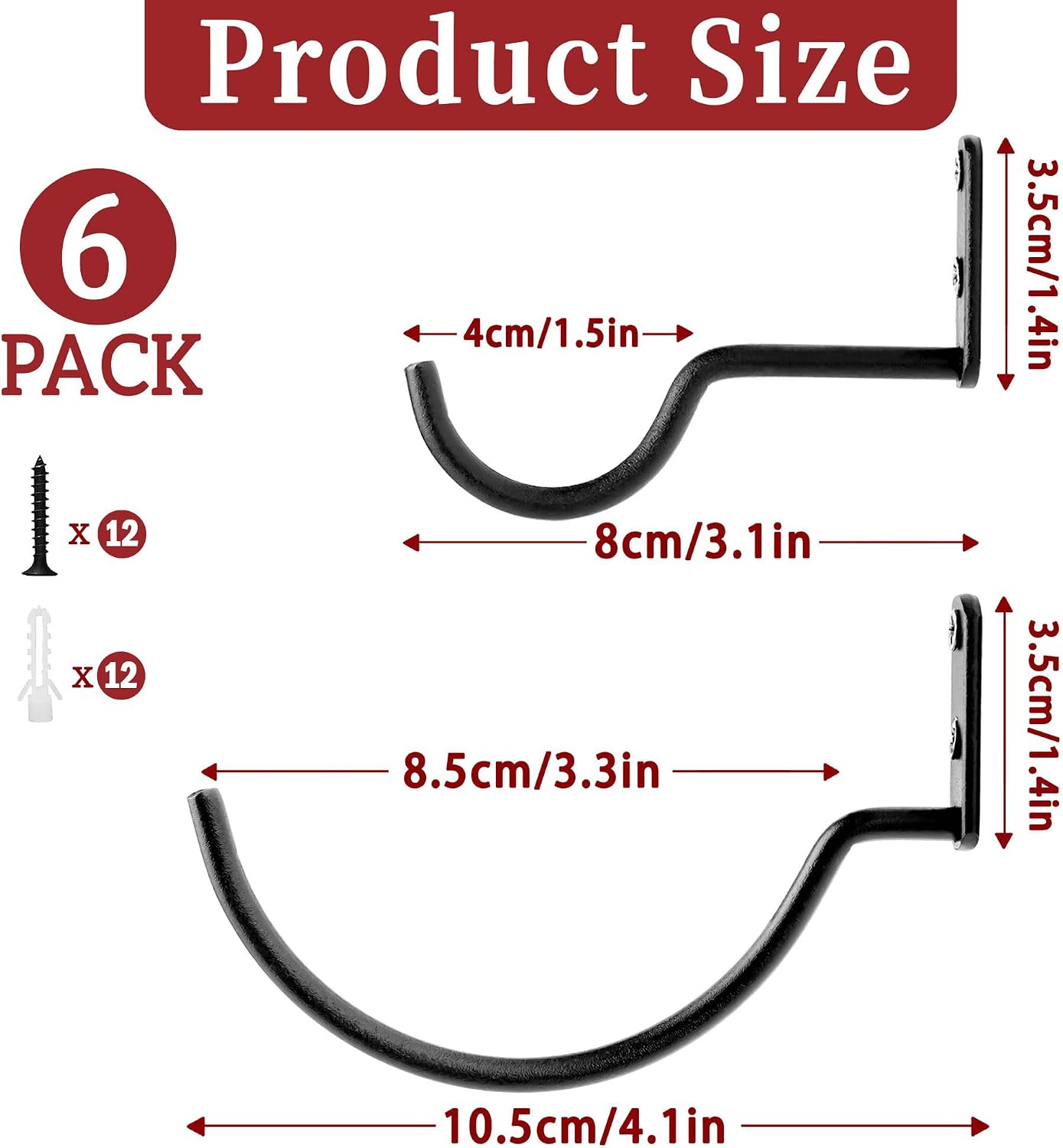 AQAREA Wine Rack Wall Mounted: 6Pcs for Wine Storage and Display