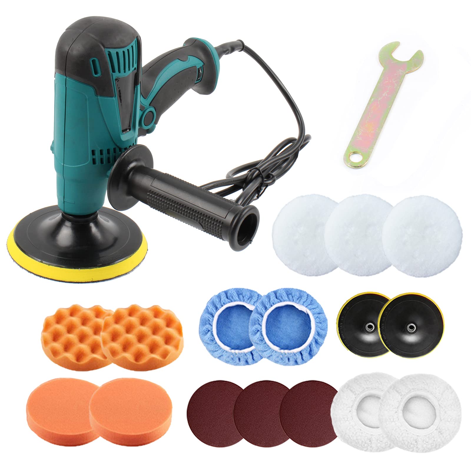 Lucidatrice elettrica per Auto, Macchina per ceratura elettrica a velocità Regolabile, lucidatrice Cordless Portatile, Batteria al Litio, per lucidare mobili per Auto.