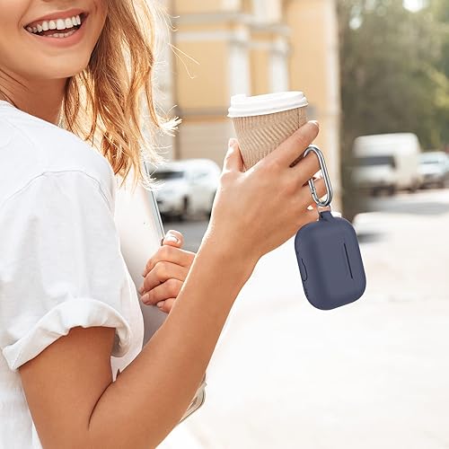 Miniatura 6 de AhaStyle Funda para AirPods Pro 2 LED frontal visible mosquetón de metal añadido compatible con Apple AirPods Pro de 2 generación 202420232022 (azul