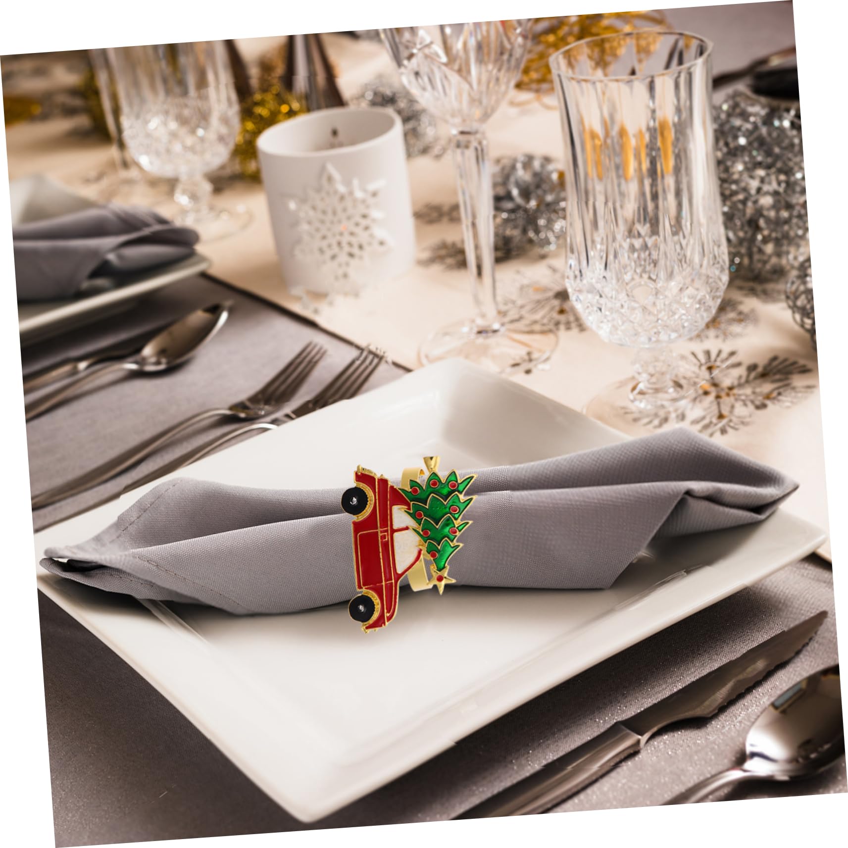 Ciieeo 3 Sätze Weihnachtsserviettenringe Weihnachtliche Tischdeko Tischdekoration Weihnachten Rentier Serviettenringe Weihnachten Serviettenring Goldene Serviettenringe 6 Stück * 3